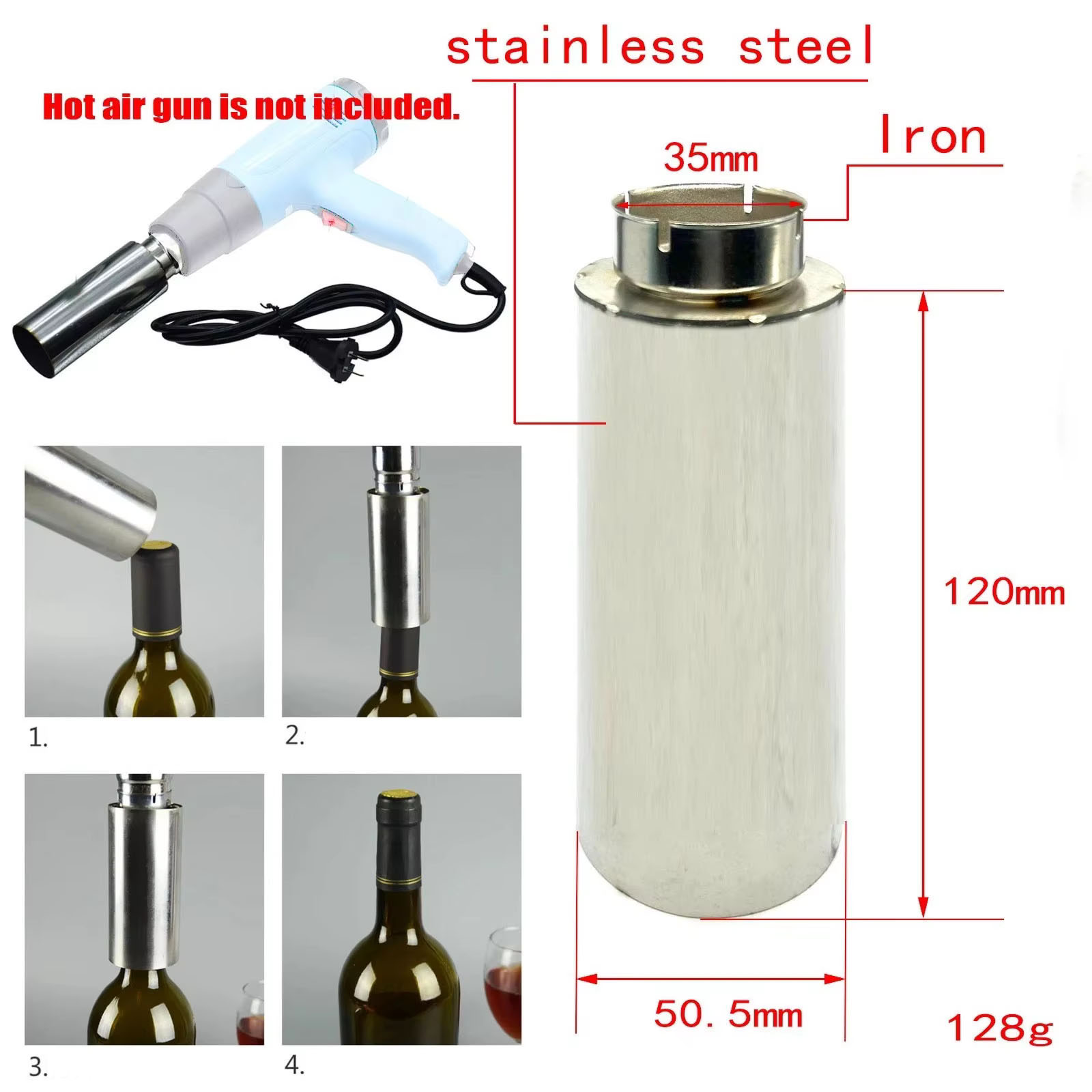 Heat Gun Embossing - Máquina de Selagem de Tampas Termoencolhíveis