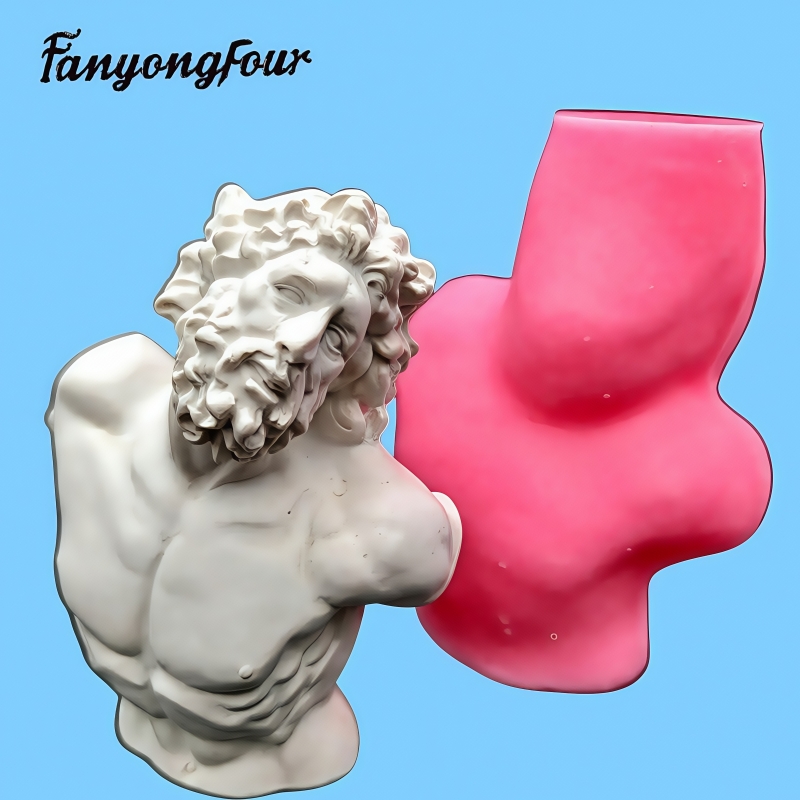 Candle Making Design - Molde de silicone de meio corpo