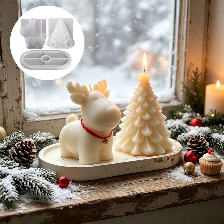 Candle Making Party - Conjunto de 3 Moldes de Silicone