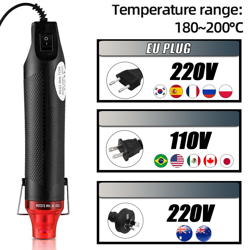 Heat Gun Embossing - Pistola de ar quente portátil 300w,