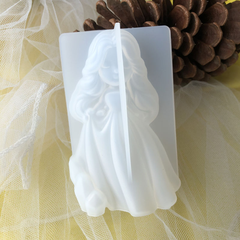 3d bonito princesa silicone ve - Candle Making Supplies avaliação e preço