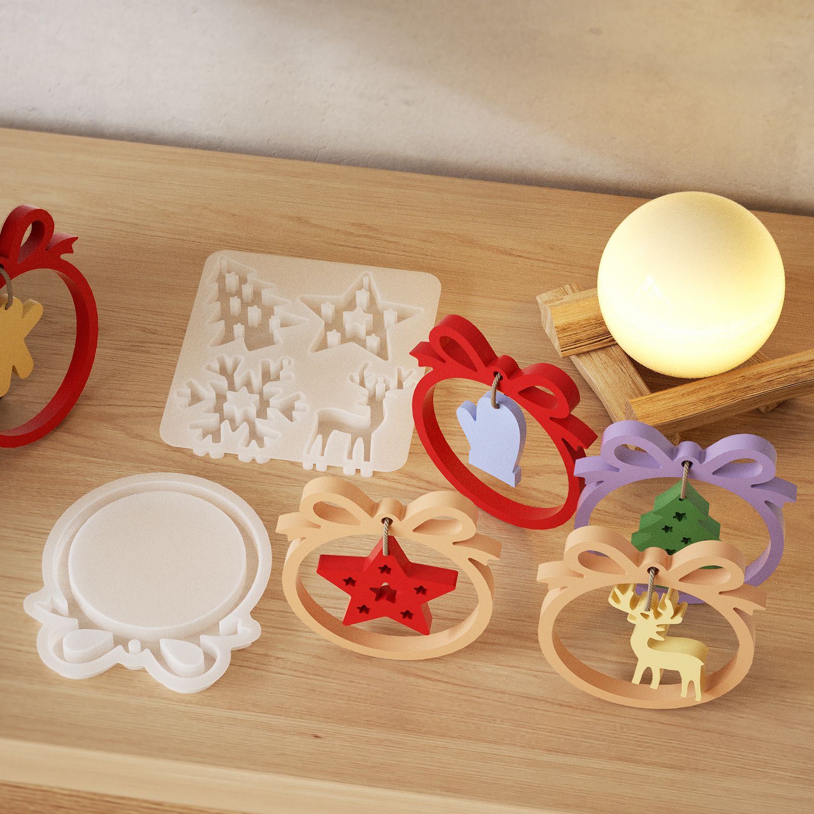 1/3 molde de silicone de resin - Candle Making Design avaliação e preço
