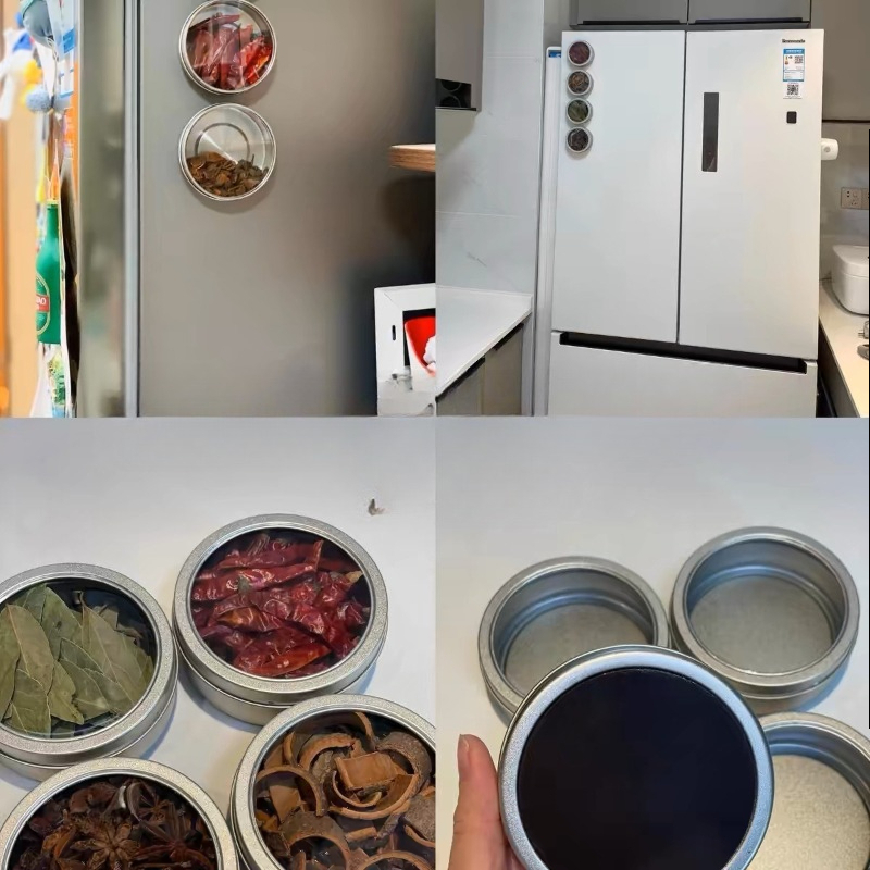 Recipientes magnéticos para es - Tin Container Lid avaliação e preço