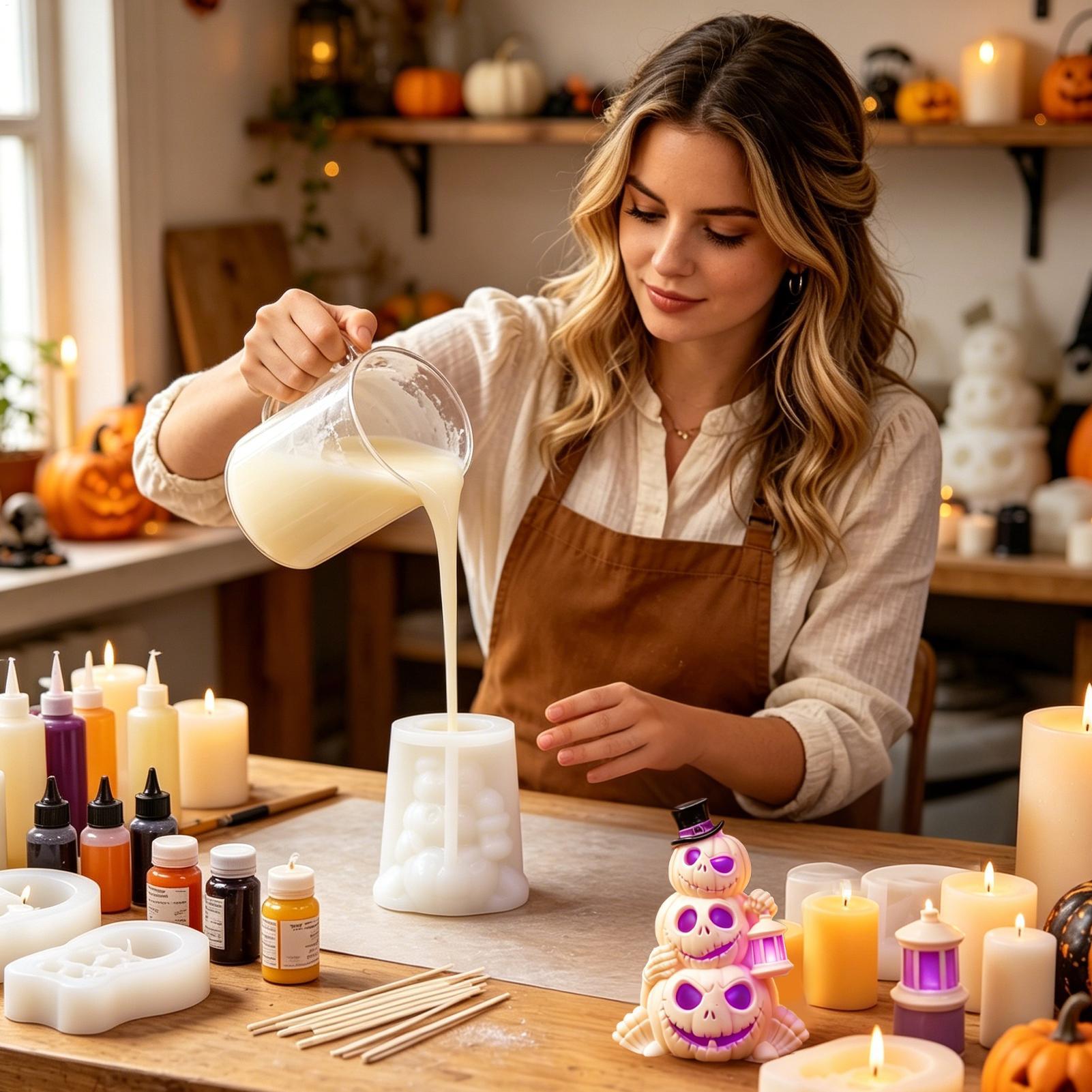 Molde de Silicone 3D de 3 Cama - Candle Making Kit For Adults avaliação e preço