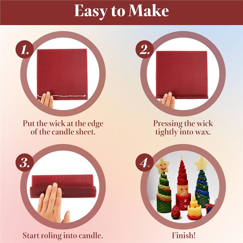 Folhas de Cera de Abelha AT21  - Candle Making Kit For Adults avaliação e preço
