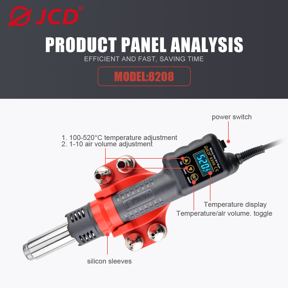 JCD-750W Micro Heat Gun, retra - Heat Gun Embossing avaliação e preço