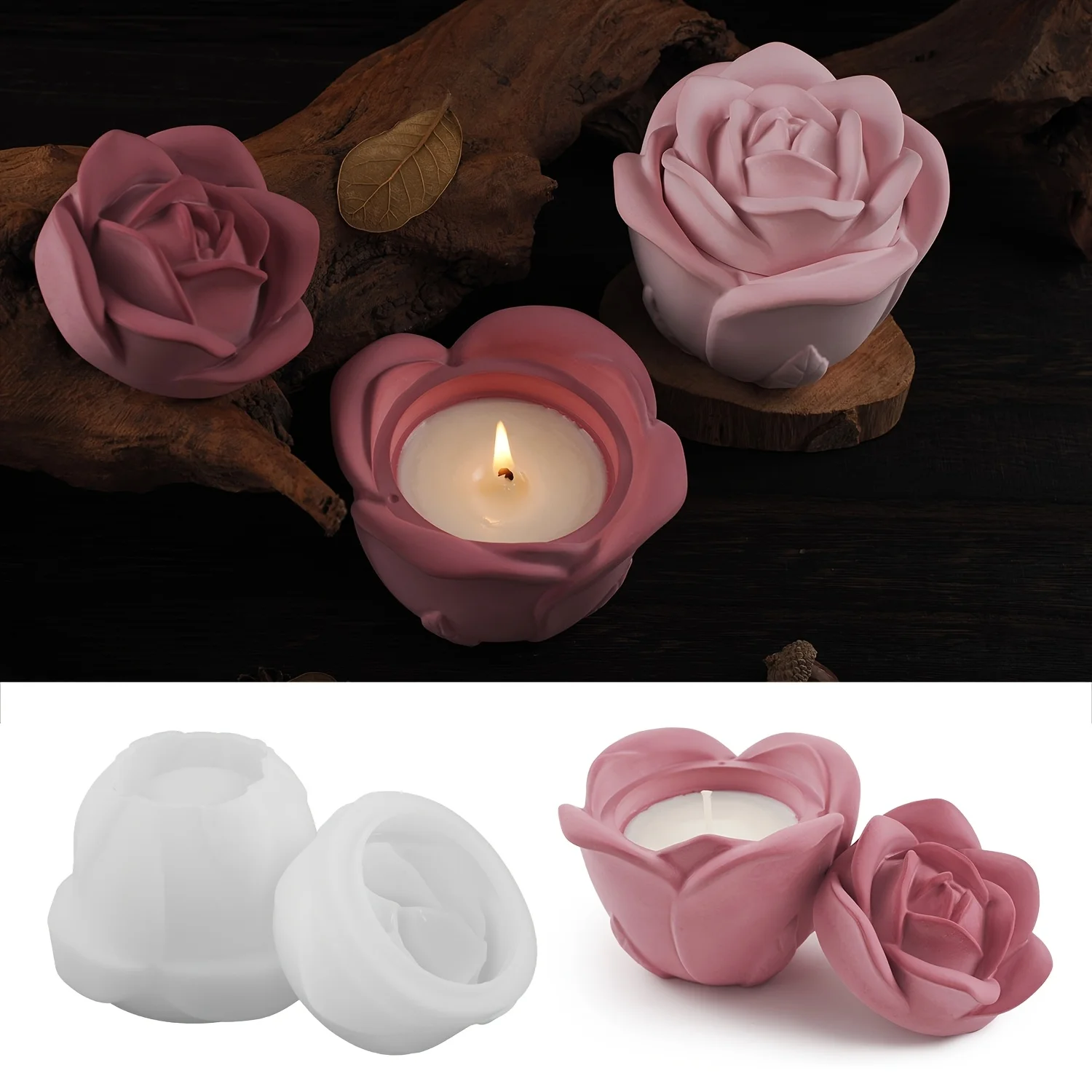 Conjunto de 2 peças de moldes  - Candle Making Design avaliação e preço