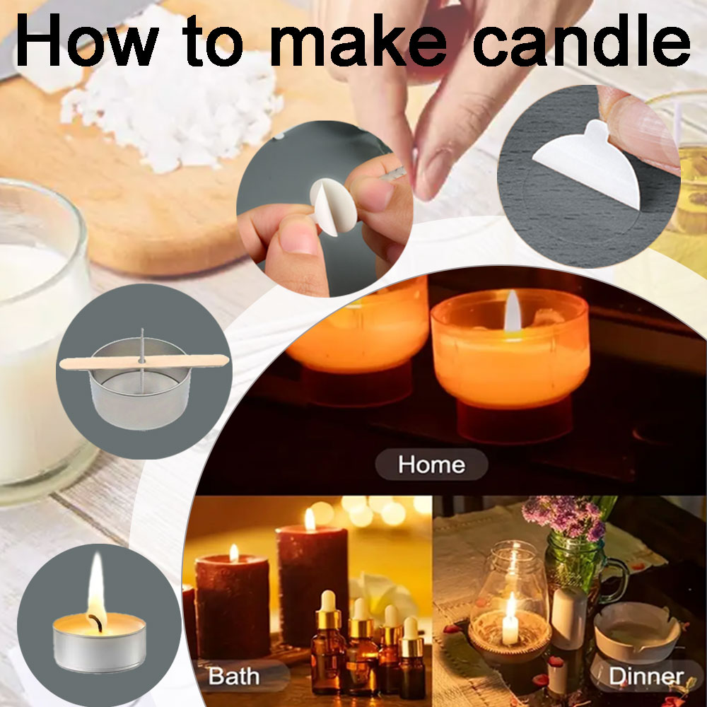 55 pçs flor vela pavio vara de - Candle Making Homewood avaliação e preço