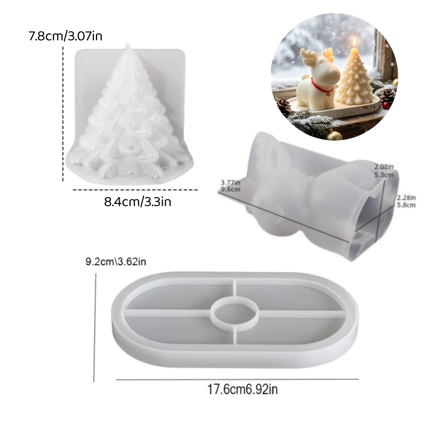 Conjunto de 3 Moldes de Silico - Candle Making Party avaliação e preço