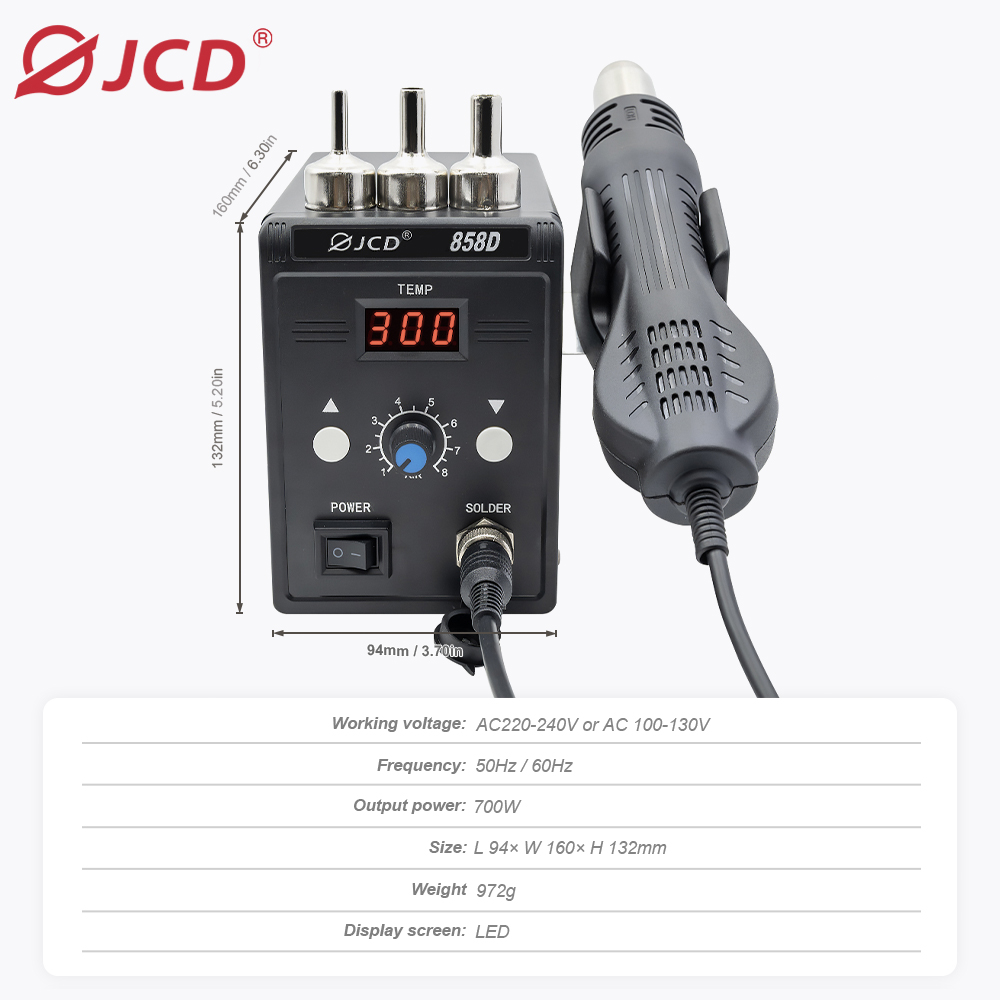 Jcd pistola de ar quente 858d  - Heat Gun Embossing avaliação e preço